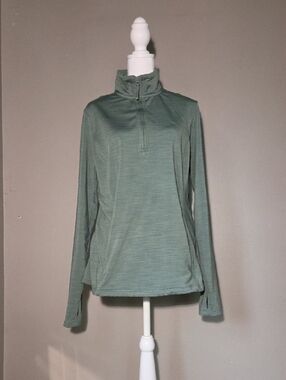 Eddie Bauer Light Sage Green Half-Zip Pullover
